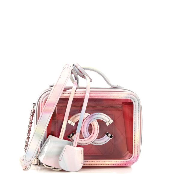 Chanel Handbags - Chanel Filigree Vanity Case PVC with Lambskin Small